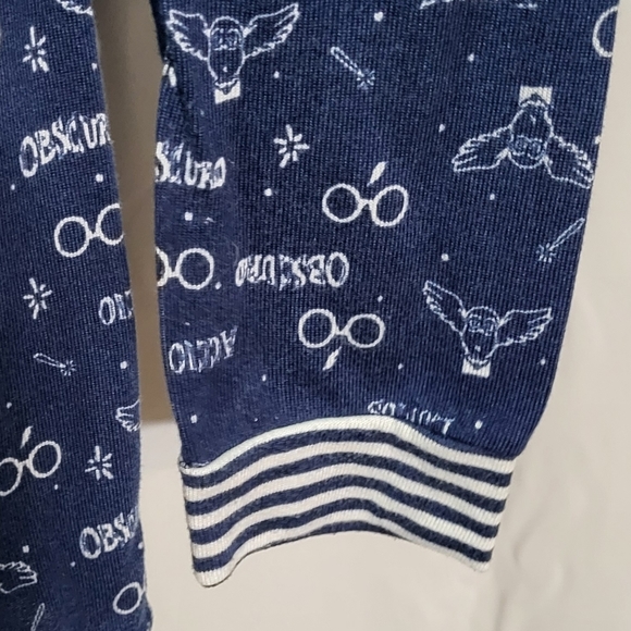 Harry Potter Women's Blue Full Print Graphic Long Sleeve Pajama Top Size XL EUC - Picture 6 of 10